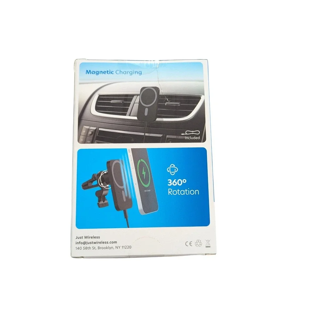 R7O Just‎ Wireless 7.5W - 15W Magnetic Wireless Charger Car Vent Mount